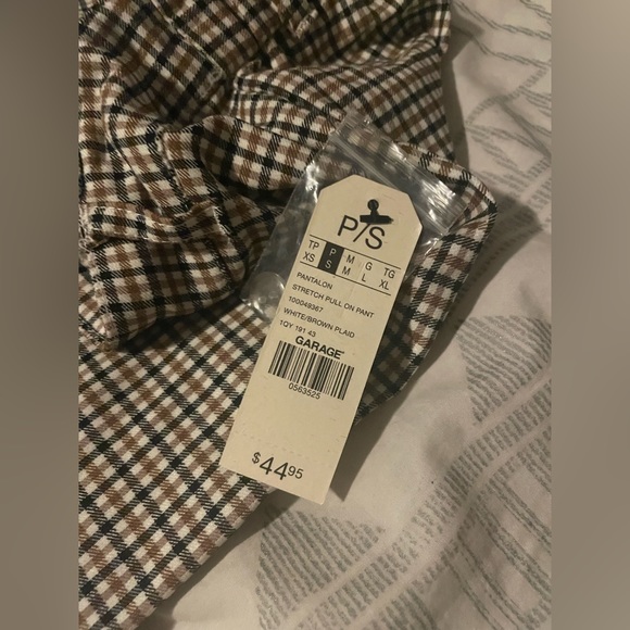 NWT Yellow plaid garage pants - Picture 3 of 6